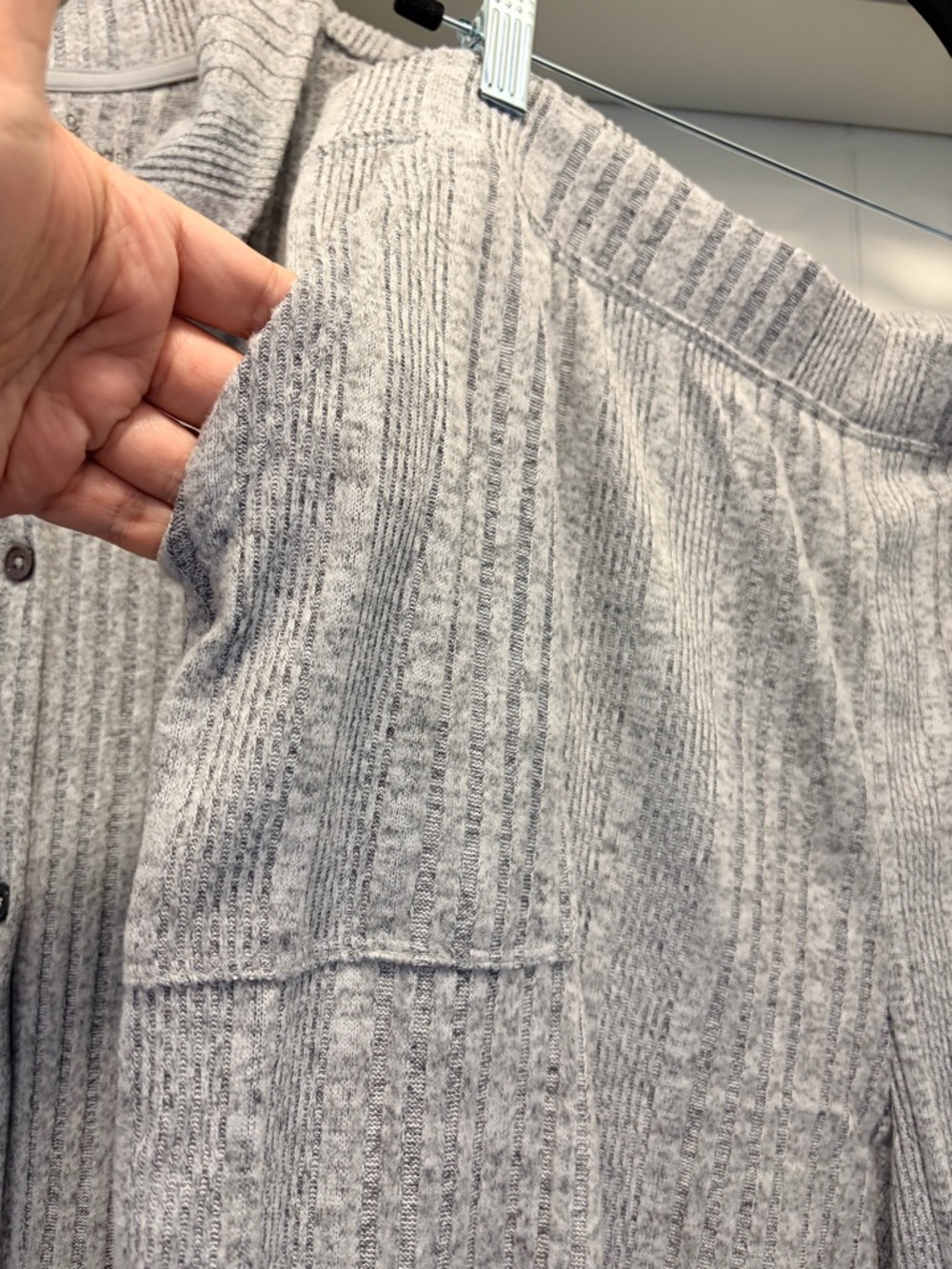 2X Cozy Ribbed Lounge Set - Light Gray - Picture 2 of 4